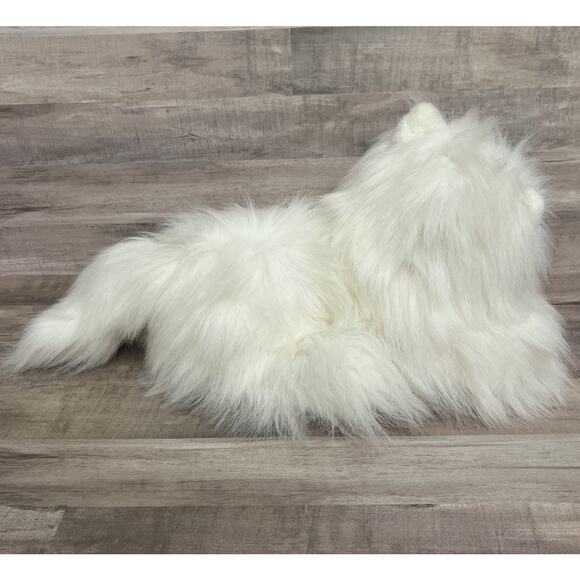 Vtg 90’s Playful‎ Plush Cat Kitten Pink Bow Kellytoy Faux Fur White Blue Eyes - Picture 4 of 10